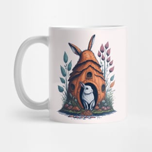 Rabbit Living in Mushroom house Mug